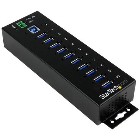 STARTECH  HUB Industriale USB 3.0 a 10 porte - Perno e concentratore USB 3.0 con ESD e protezione da sovratensioni 