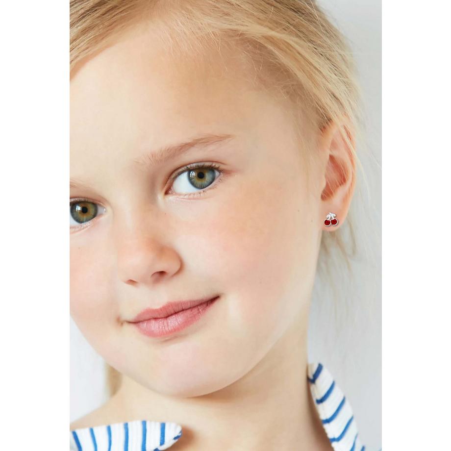 Maxte  Premium Ohrstecker Kirsche mit Kristall 