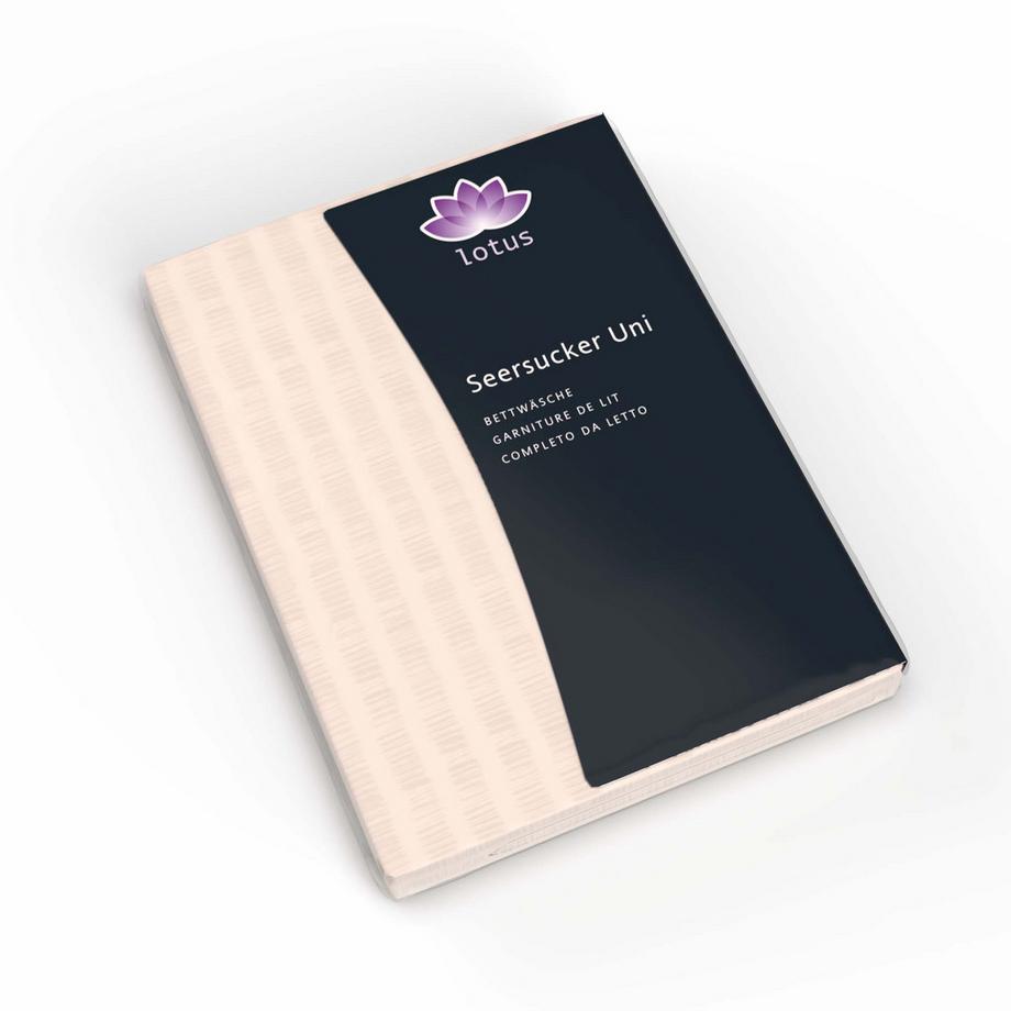 Lotus Bettwaren Lotus Linge de lit satin seersucker uni  