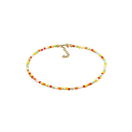 Elli  Fußschmuck Süßwasser-Zuchtperlen Glas Bunt 