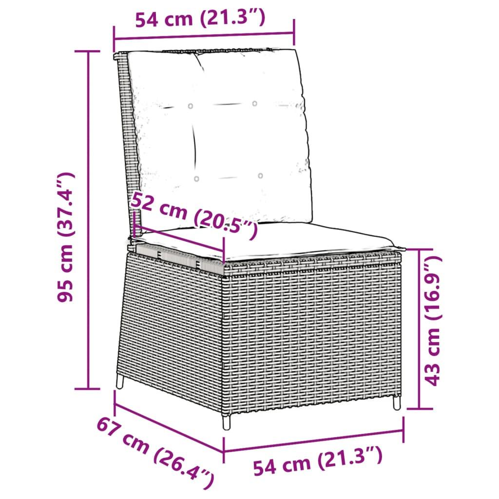 VidaXL Gartensessel poly-rattan  