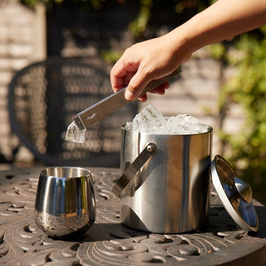 Oak & steel  Set de bacs à glaçons en acier inoxydable 