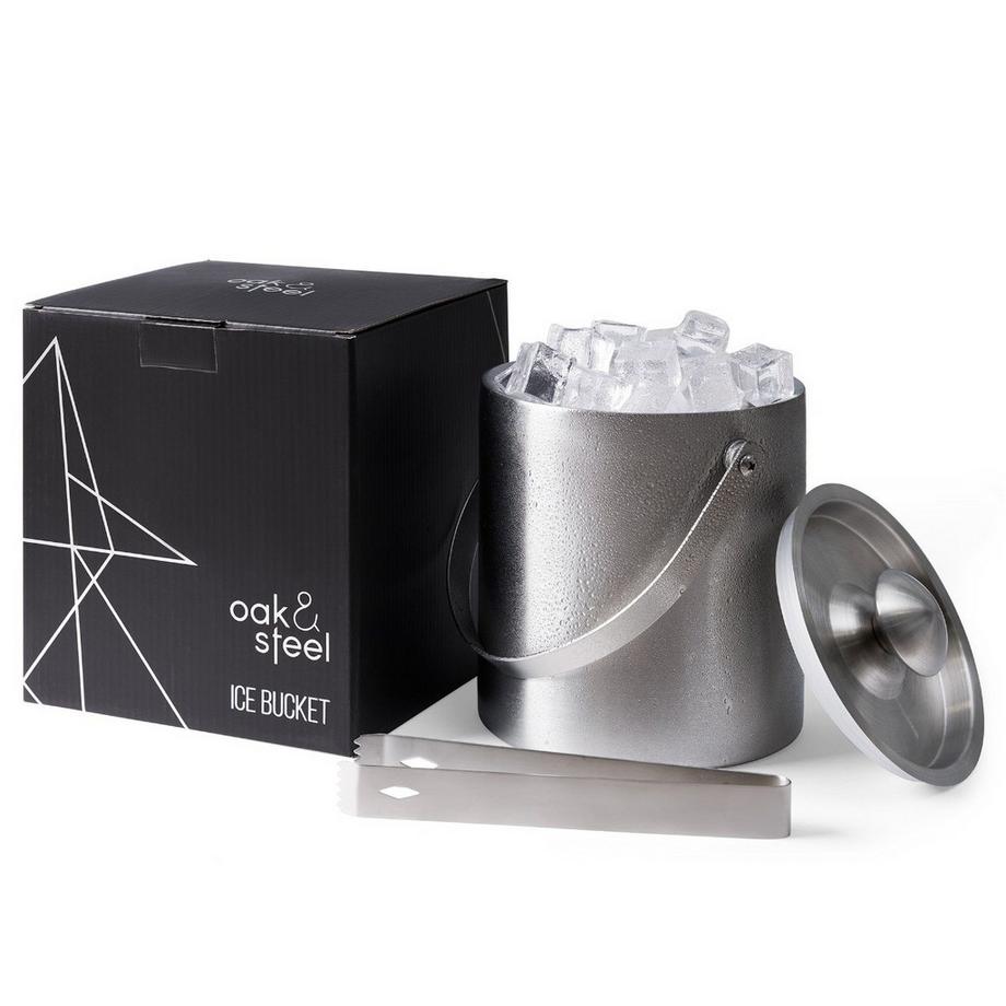 Oak & steel  Set de bacs à glaçons en acier inoxydable 