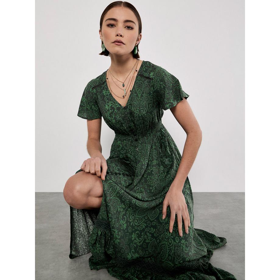 APRICOT Robe longue Imprimé Cachemire  