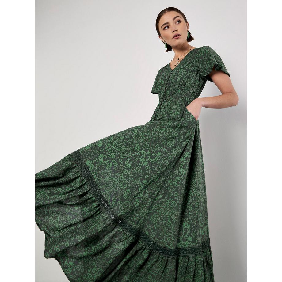 APRICOT Robe longue Imprimé Cachemire  