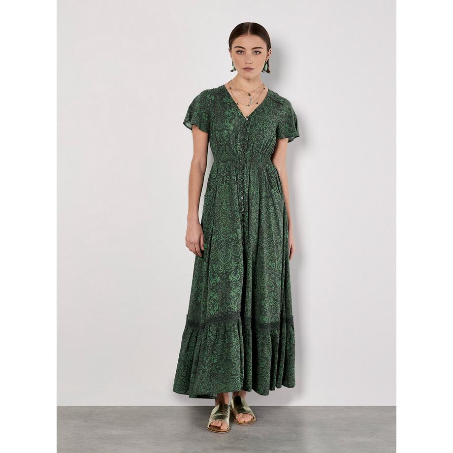 Robe longue à imprimé cachemire