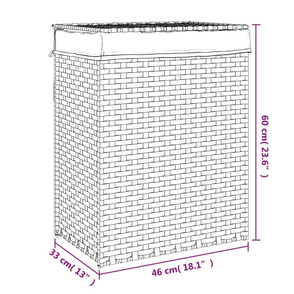 VidaXL Panier à linge rotin synthétique  