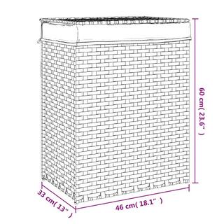 VidaXL Wäschekorb poly-rattan  