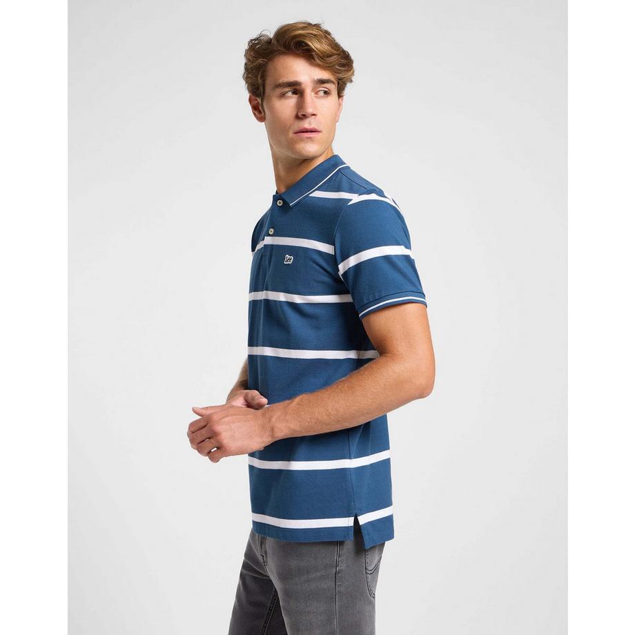 Lee Pique Polo Shirt a Righe  