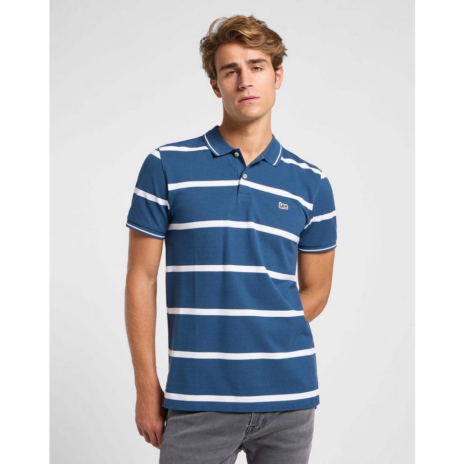 Lee Pique Polo Shirt a Righe  