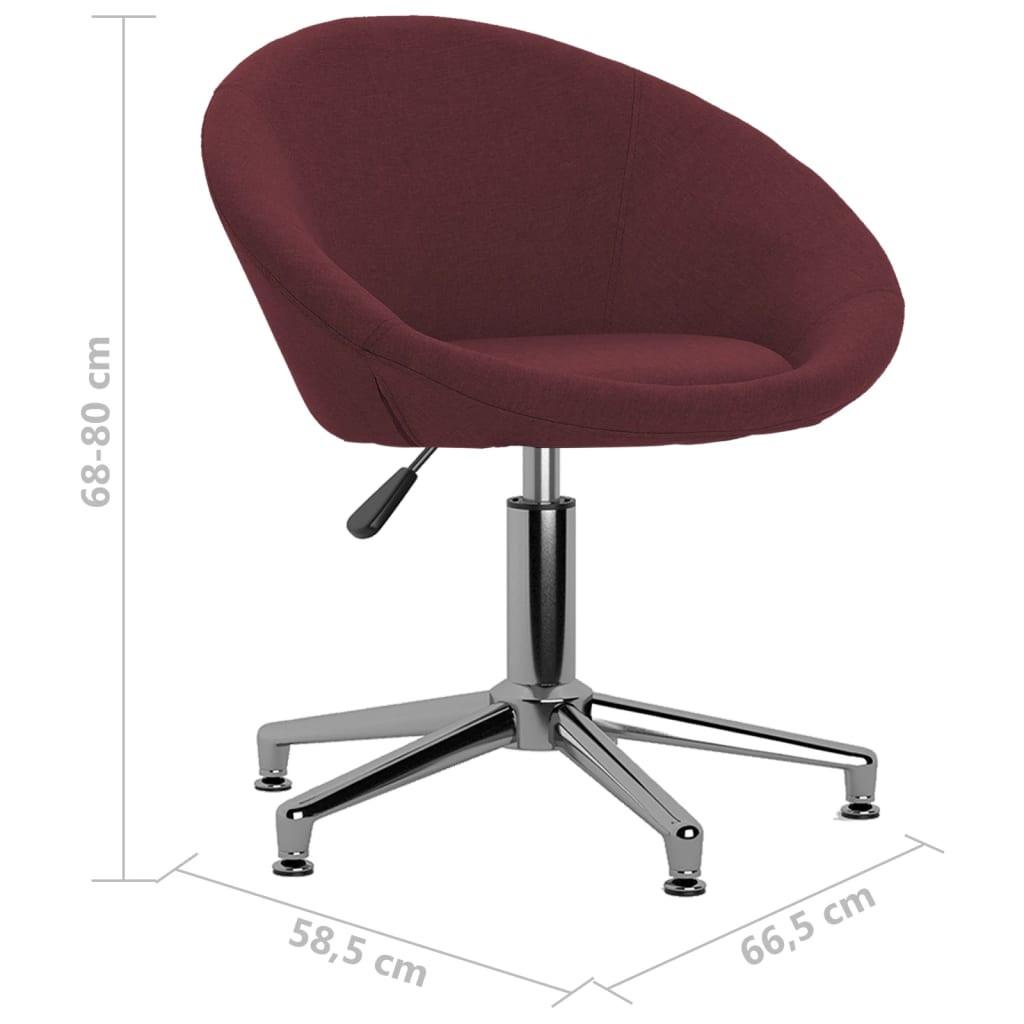 VidaXL Chaise pivotante de salle à manger tissu  