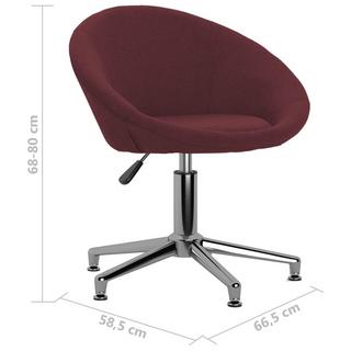 VidaXL Chaise pivotante de salle à manger tissu  