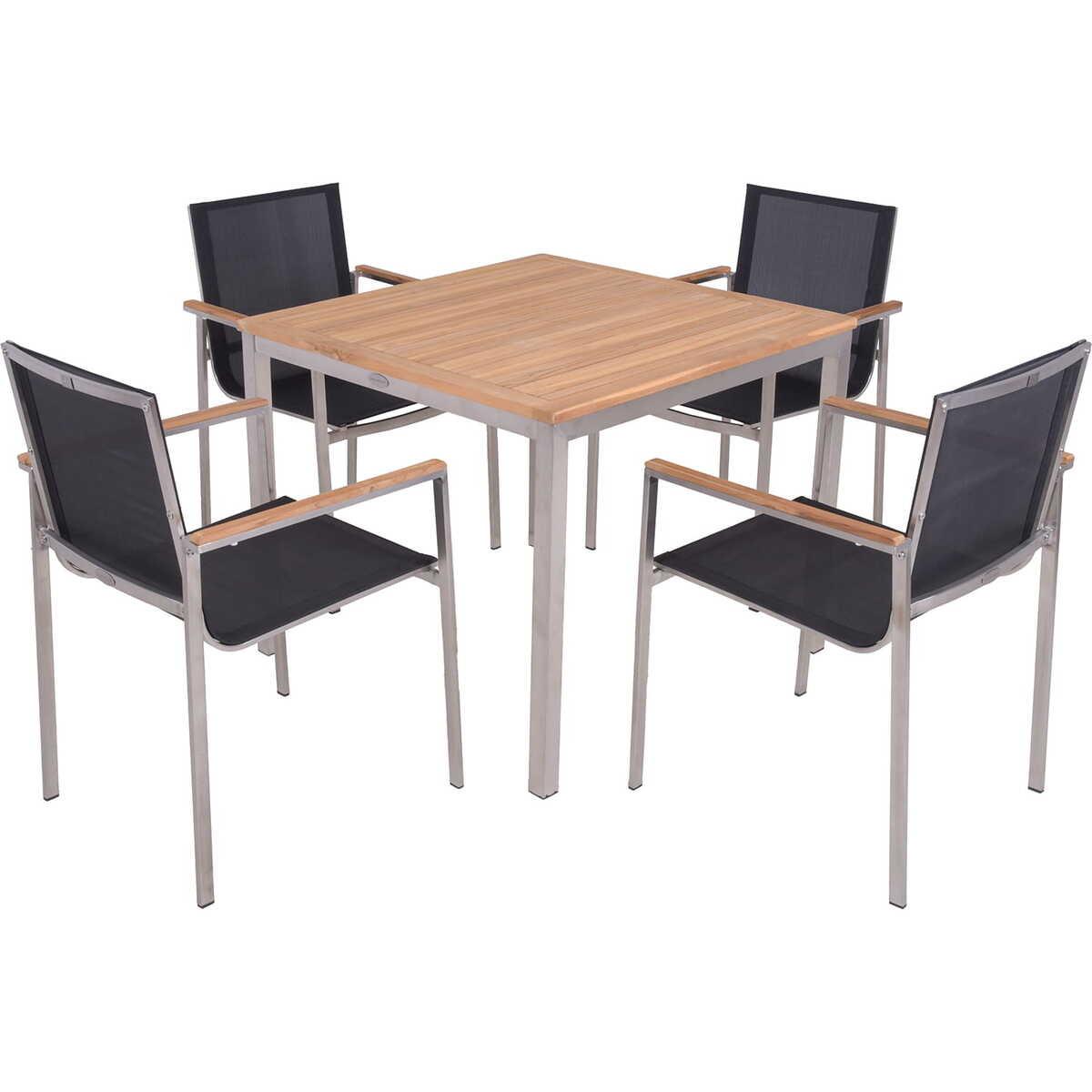 mutoni pleasure Garten Essgruppe Denver Teak (5-tlg)  