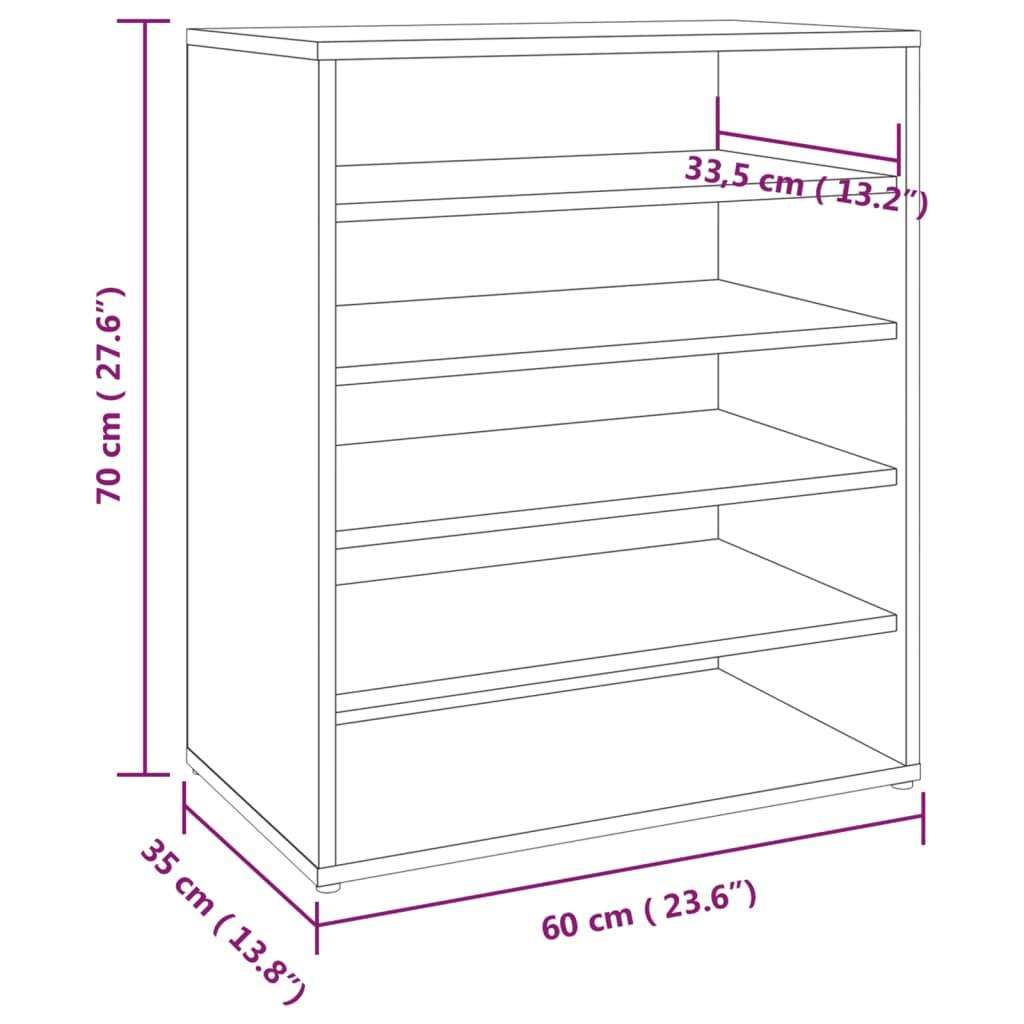 VidaXL Armoire à chaussures bois d'ingénierie  