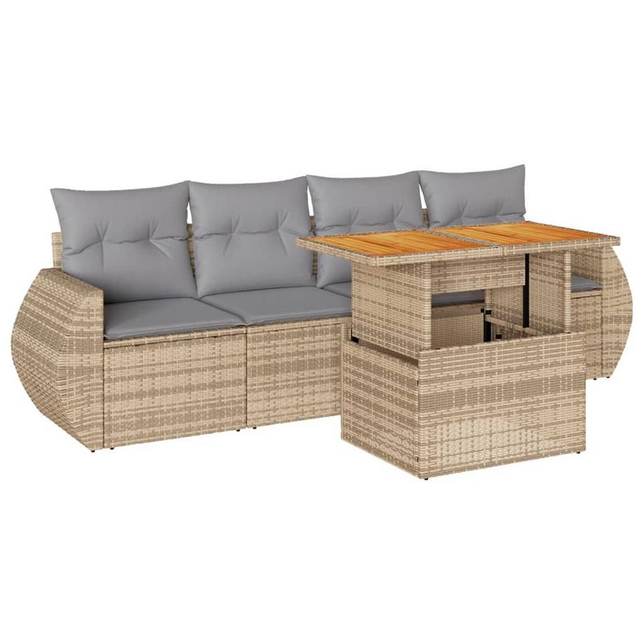 set di divani da giardino Polirattan