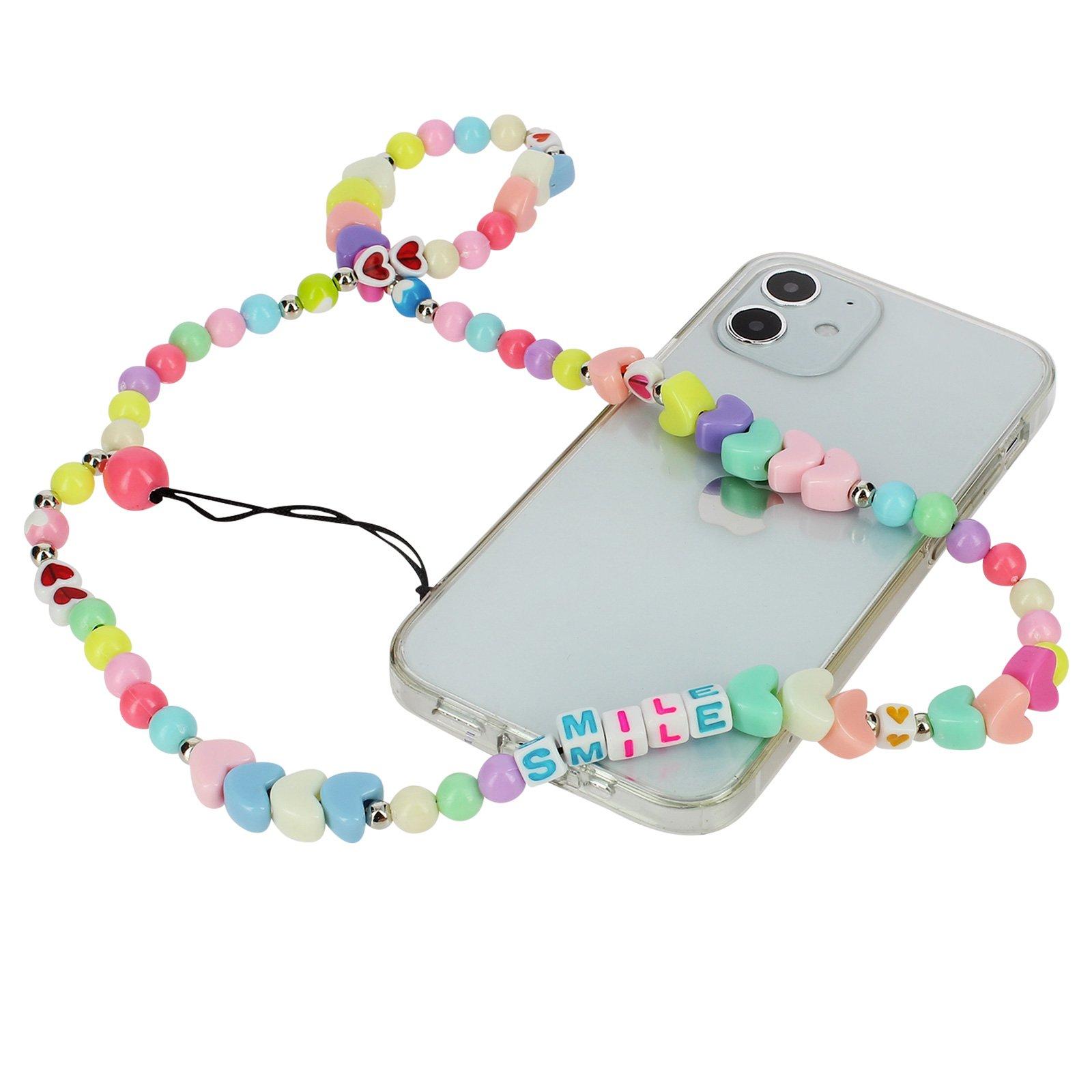 Avizar  Bracciale Telefono 65 cm perle e cuori 