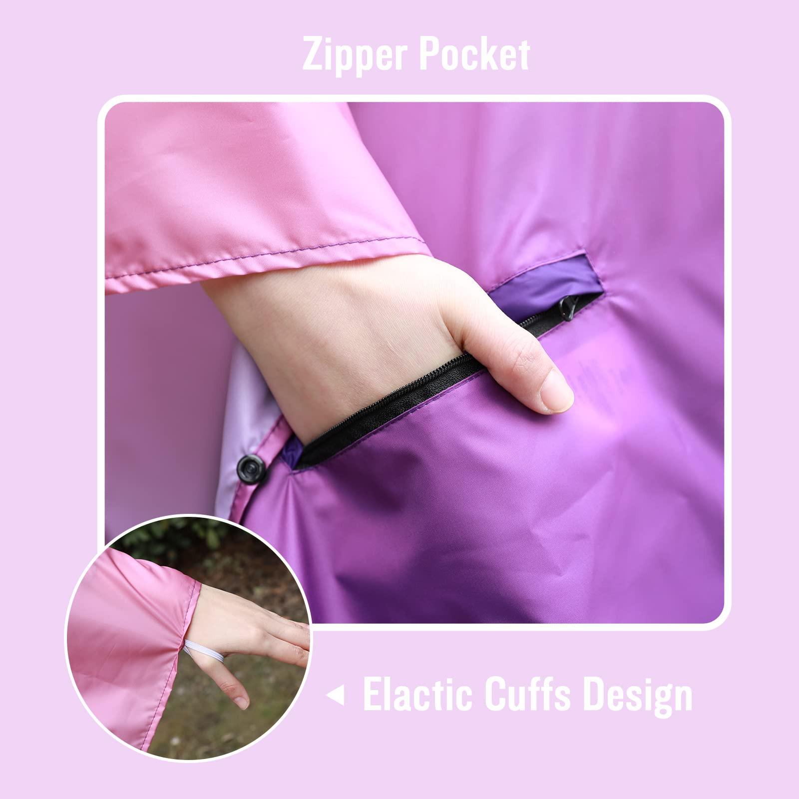 Alopini Mantella Antipioggia con Cappuccio Cerniera Riutilizzabile  