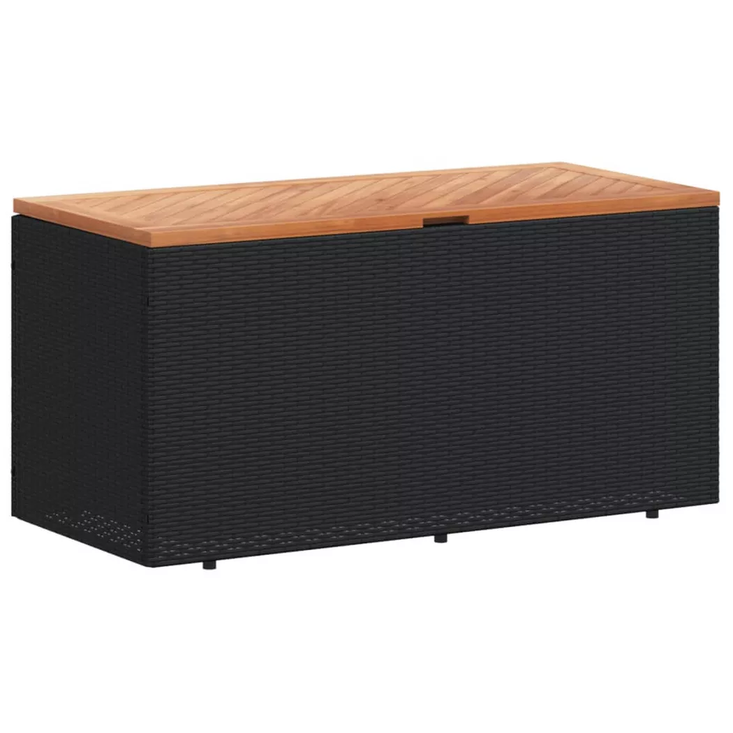 VidaXL - contenitore da giardino Polirattan, One Size, Nero