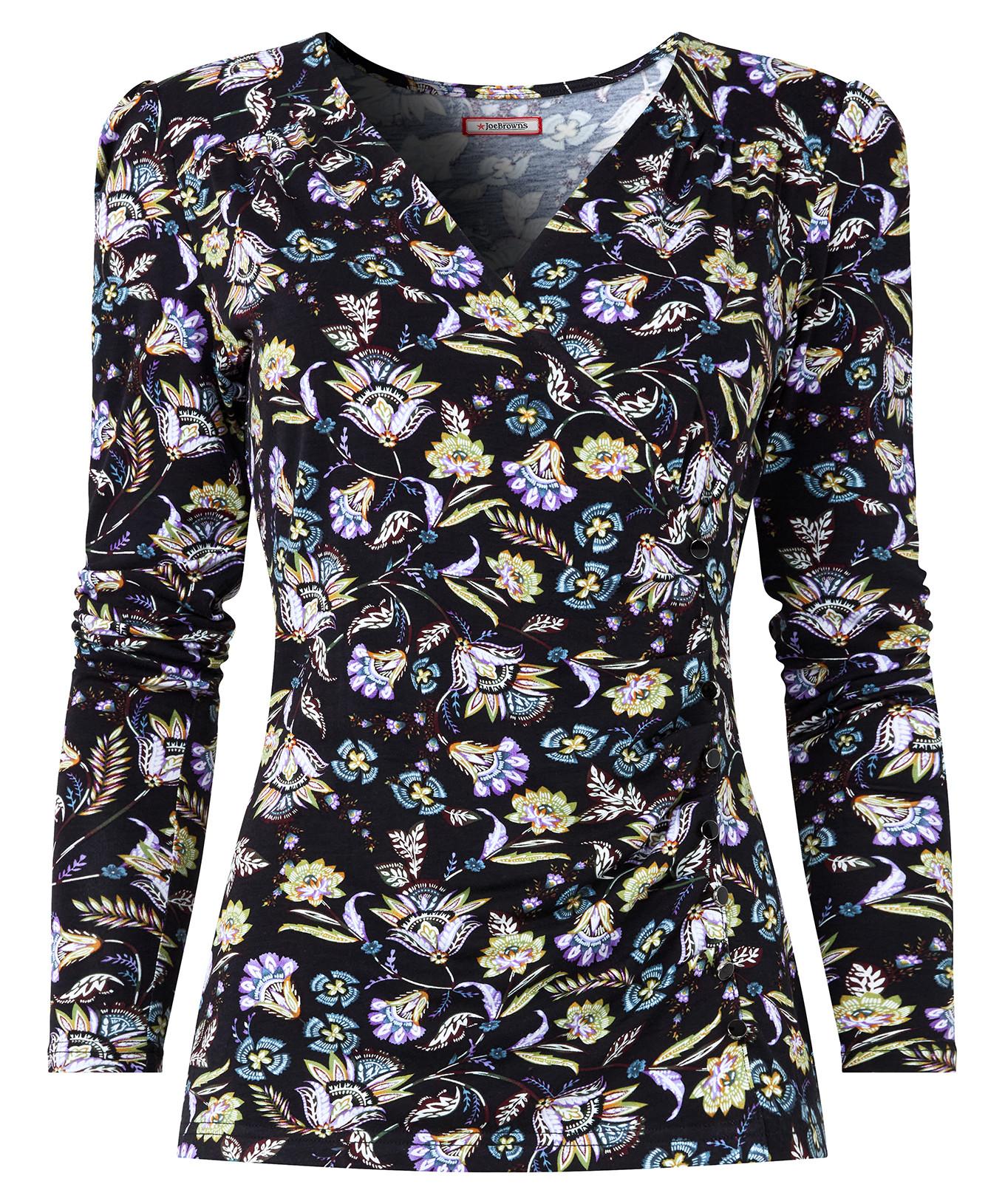 Joe Browns  Haut Jersey Cache-Coeur Floral 