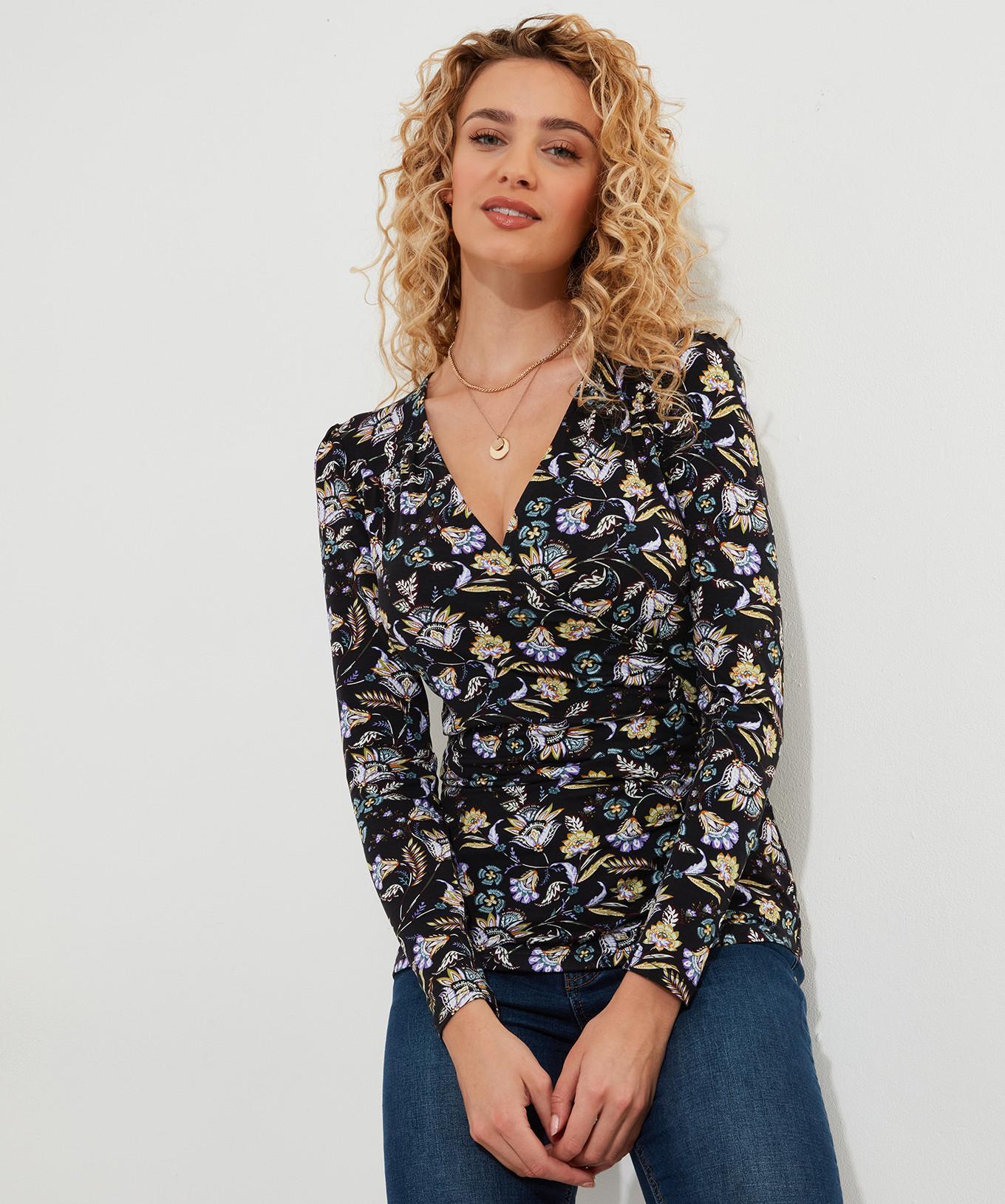 Joe Browns  Haut Jersey Cache-Coeur Floral 