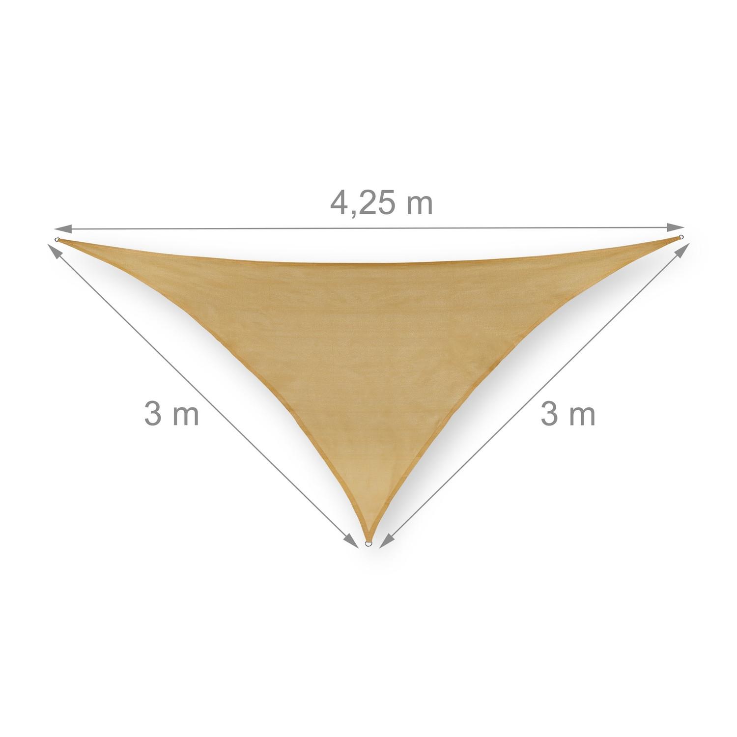 B2X Voile d'ombrage triangulaire en polyéthylène couleur sable  