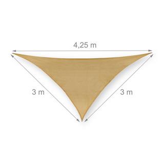 B2X Voile d'ombrage triangulaire en polyéthylène couleur sable  