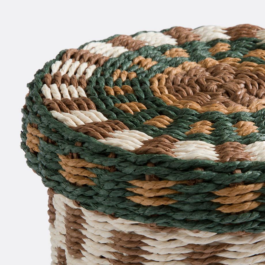 La Redoute Intérieurs Lot de 2 paniers à couvercle  