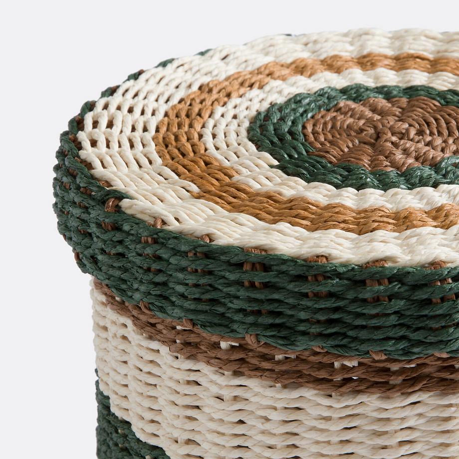 La Redoute Intérieurs Lot de 2 paniers à couvercle  