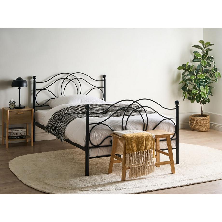 Beliani Letto en Acciaio  LYRA  