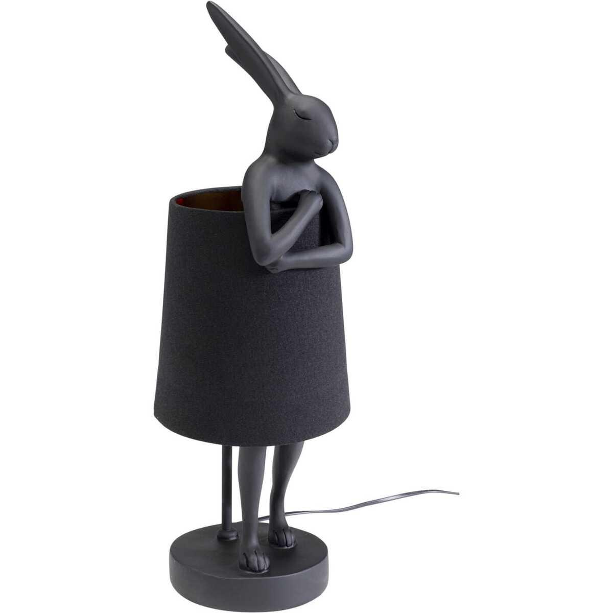 KARE Design Lampe de table Animal Rabbit noir mat 50  