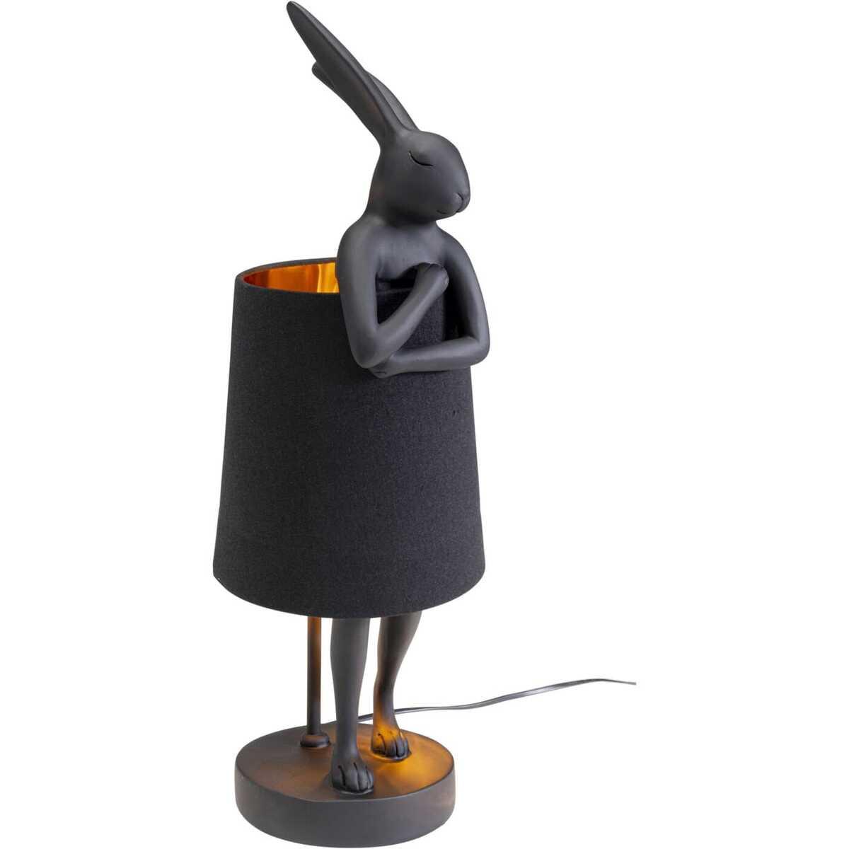 KARE Design Lampe de table Animal Rabbit noir mat 50  