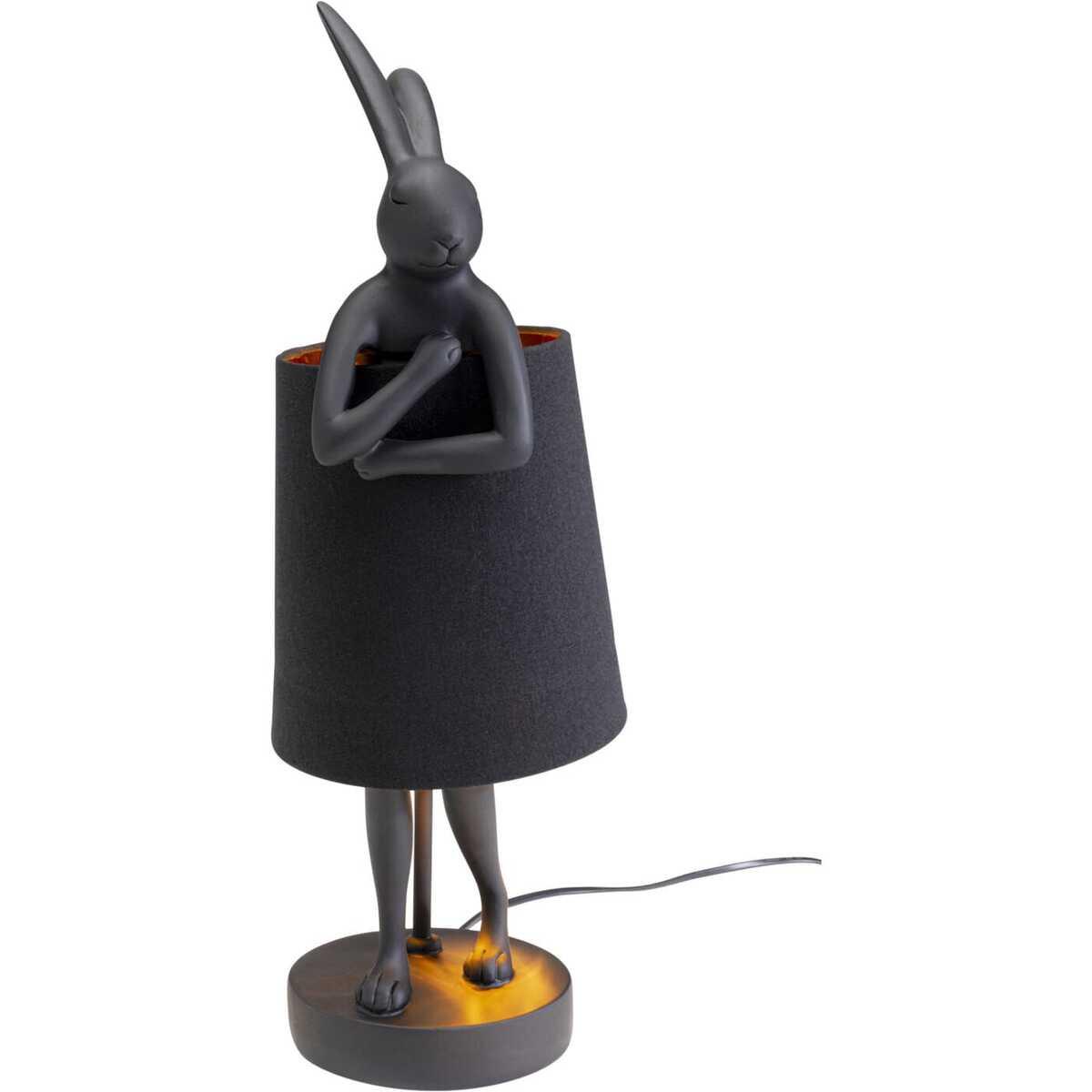 KARE Design Lampe de table Animal Rabbit noir mat 50  