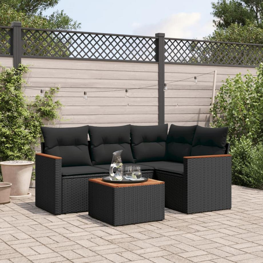 VidaXL set divano da giardino Polirattan  