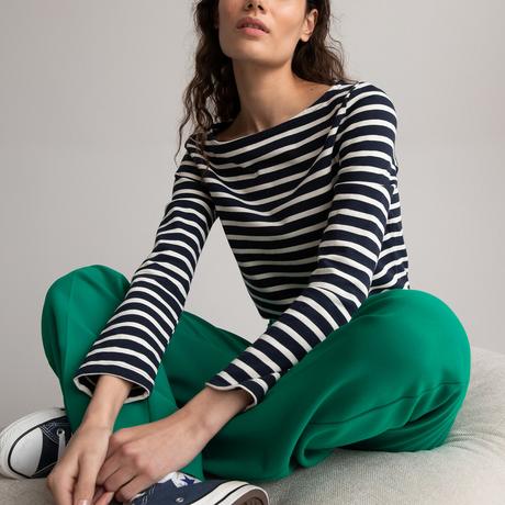 La Redoute Collections  Langarmshirt mit U-Boot-Ausschnitt und Streifenmuster 