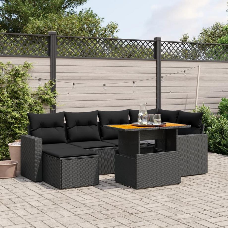 VidaXL set divano da giardino Polirattan  