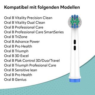 Ora-Care  Ersatzbürsten kompatibel mit Oral-B Wide-Angle-Clean 8er Pack 