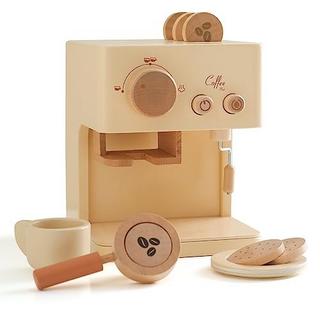 Activity-board  Machine à café en bois avec boutons-poussoirs, accessoire idéal pour la cuisine des enfants 