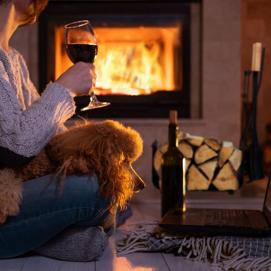 B2X Cesto portalegna in metallo con utensili per stufa  