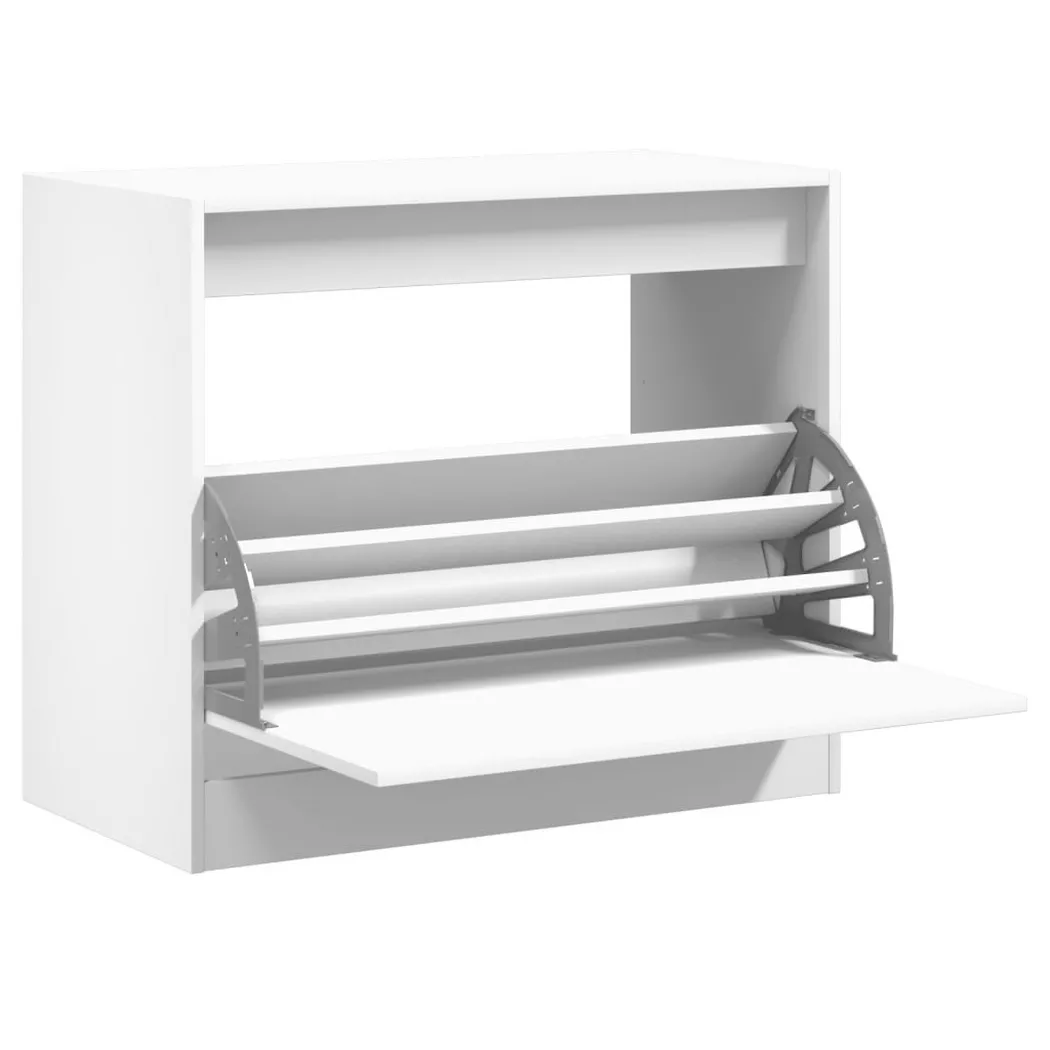 VidaXL - Armoire à chaussures bois d'ingénierie, One Size, Blanc