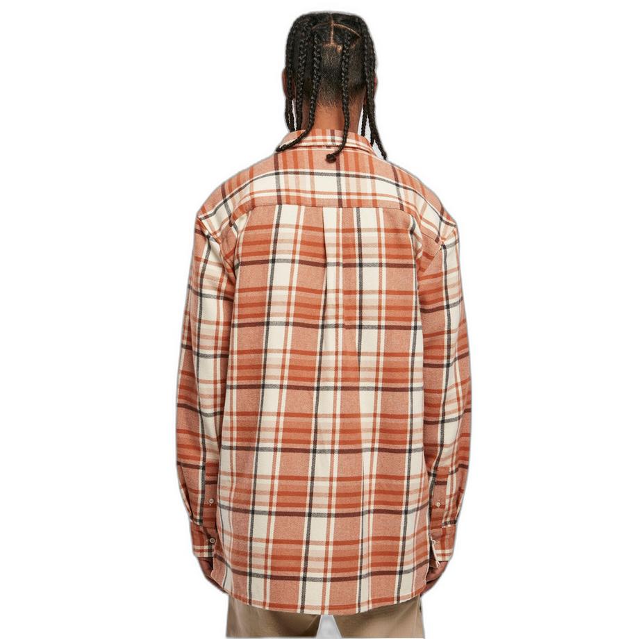 URBAN CLASSICS Leaves Langes Kariertes Oversize Hemd  