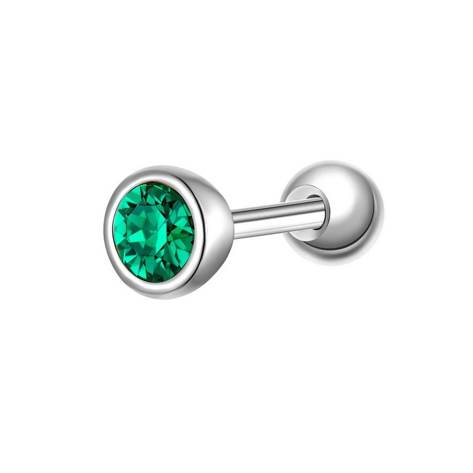 Piercing Geburtsstein Sterling Silber Zirkonia