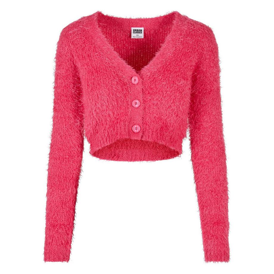 strickjacke mit cropped-federn, gt