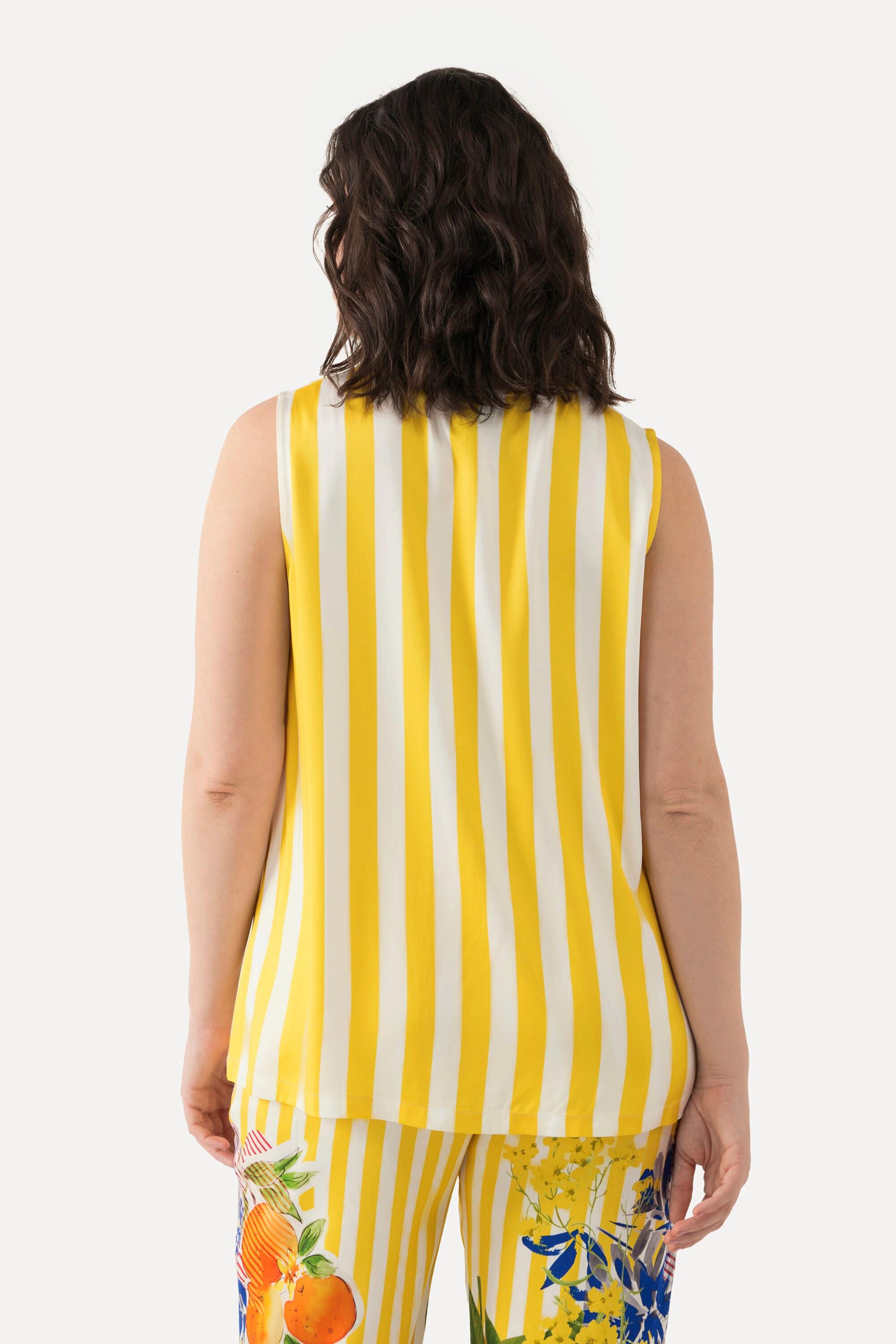 Ulla Popken Blouse en Satin Coupe A Sans Manches  