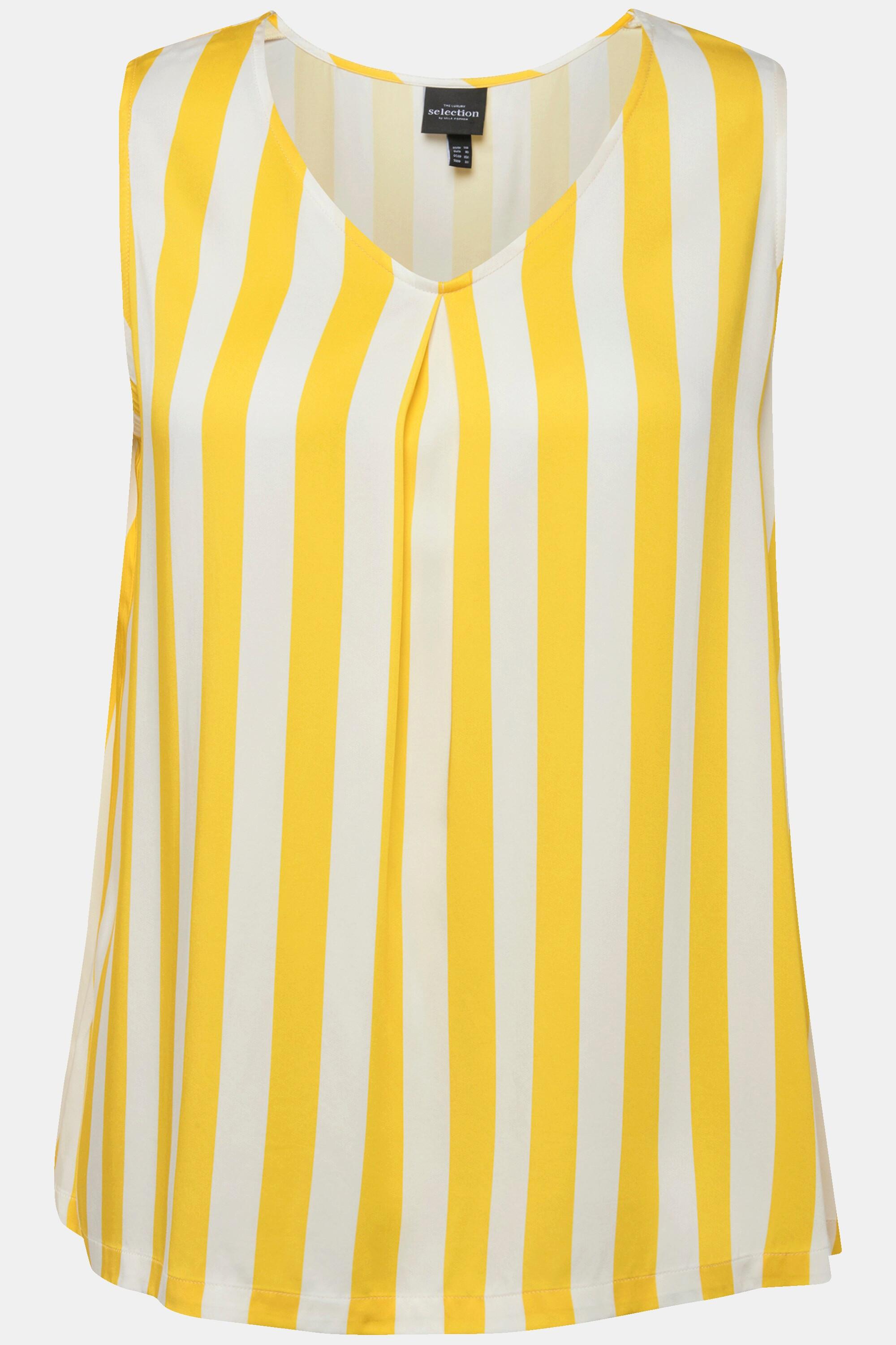 Ulla Popken Blouse en Satin Coupe A Sans Manches  