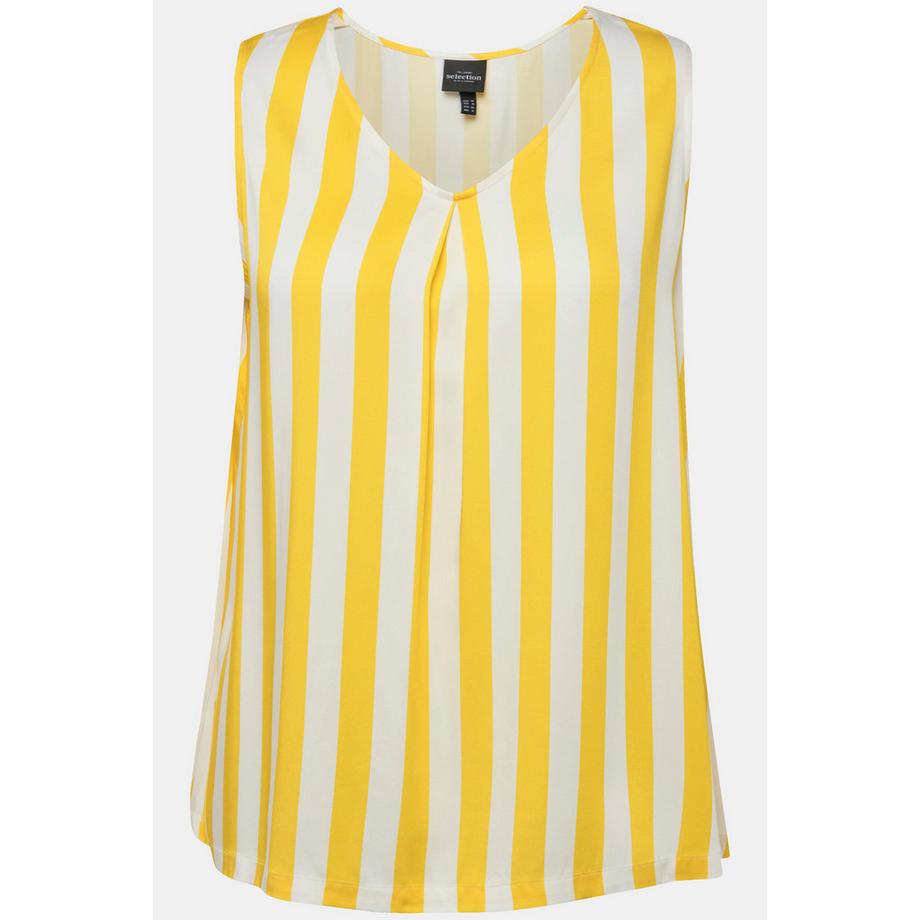 Ulla Popken Satin A-Linie Ärmelloses Blusentop  