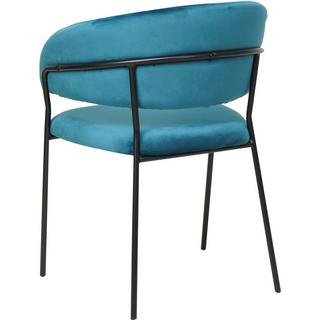 mutoni Chaise velours turquoise noir  