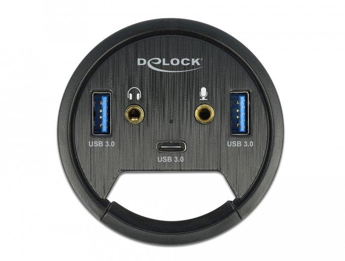 DeLock  62794 hub di interfaccia USB 3.2 Gen 1 (3.1 Gen 1) Type-A 5000 Mbit/s Nero 