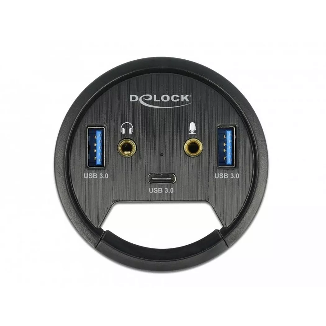 DeLOCK In-Desk Hub USB-Hubs - 3 - Schwarz