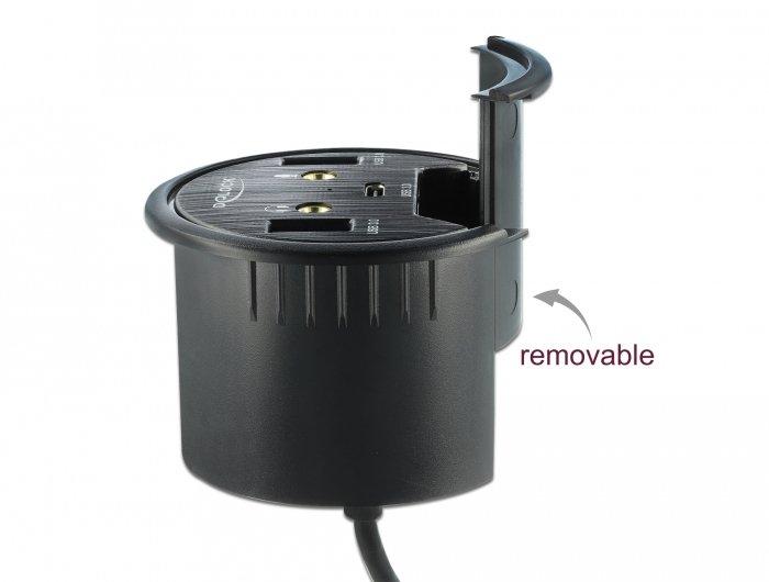 DeLock  62794 Schnittstellen-Hub USB 3.2 Gen 1 (3.1 Gen 1) Type-A 5000 Mbit/s Schwarz 