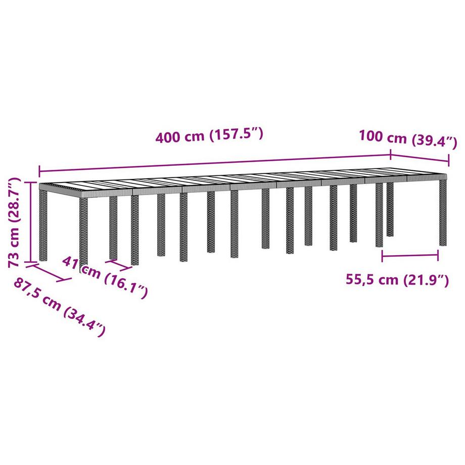 VidaXL Mobilier de jardin polypropylène  